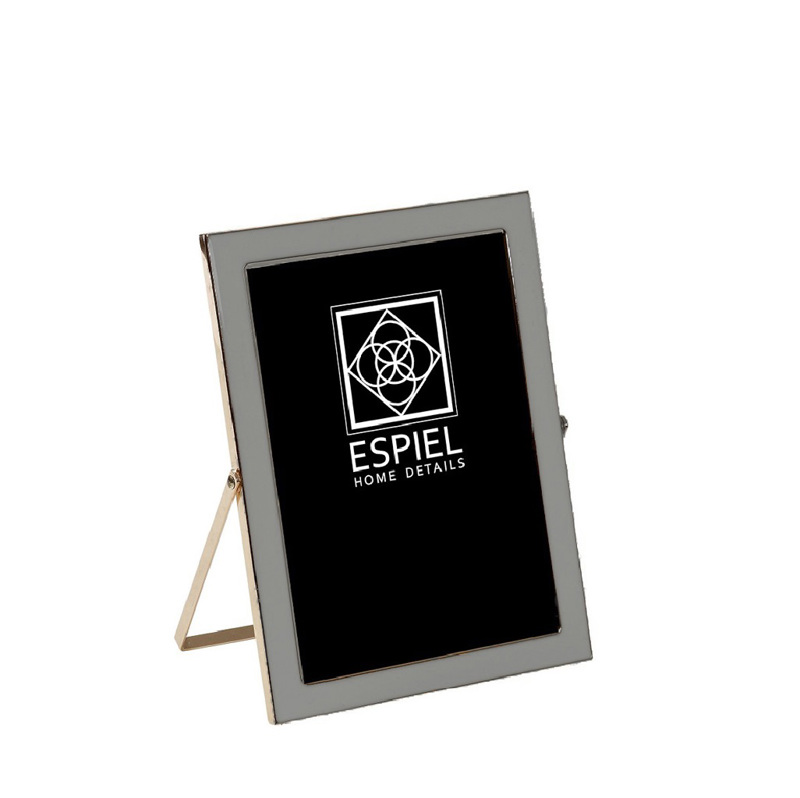 Κορνίζα Μεταλλική Γκρι-Χρυσή 15x20cm FAM607 Espiel