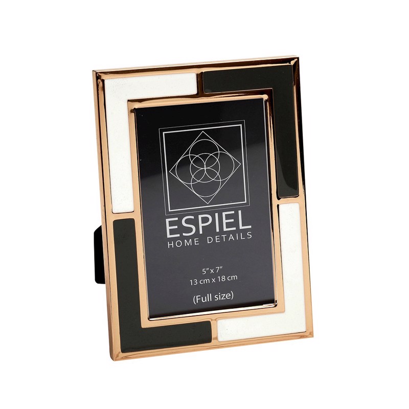 Κορνίζα Μεταλλική Λευκό/Γκρι 20x25cm Espiel