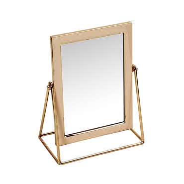 Επιτραπέζιος Καθρέπτης Μεταλλικός Ροζ/Χρυσός 16x10x22cm FAM725 Espiel