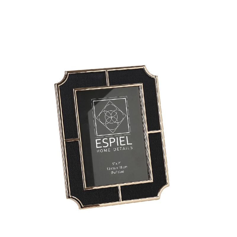 Κορνίζα Μεταλλική/Υφασμάτινη Μαύρη 13x18cm FAM739 Espie