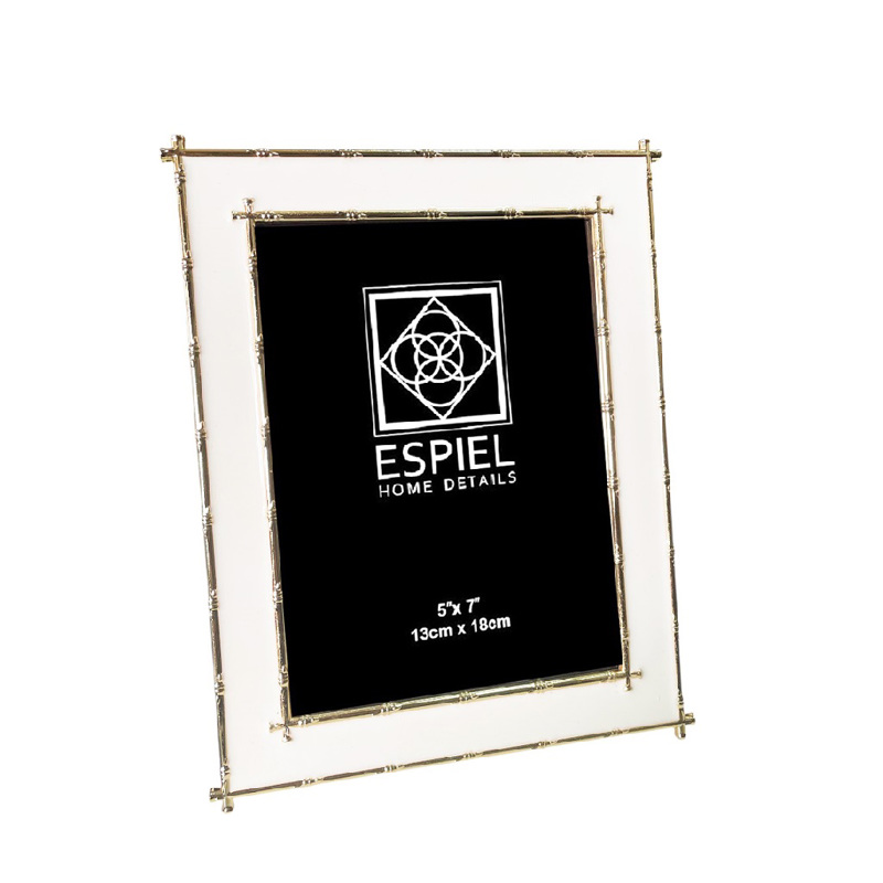 Espiel - ΣΗΜΑΝΤΙΚΟ: Σε περίπτωση διαφοράς τιμής από το κατάστημα ισχύει παντα και μόνο η τιμή του καταστήματος Κορνίζα Μεταλλική Χρυσή/Λευκή 13x18cm FAM761 Espiel