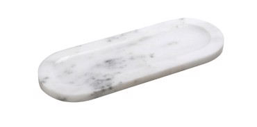 Ορθογώνιος Λευκός Δίσκος από Μάρμαρο 25x9x1cm FAV235 Espiel