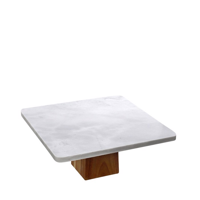 Tetragno Lefko Stant apo Marmaro me Xulino Podi Akakias 30x30x11cm FAV241 Espiel