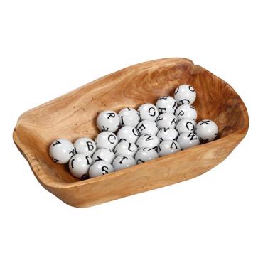 Διακοσμητική Σφαίρα Πορσελάνης Γράμματα Α-Ζ 4εκ FEG102K27