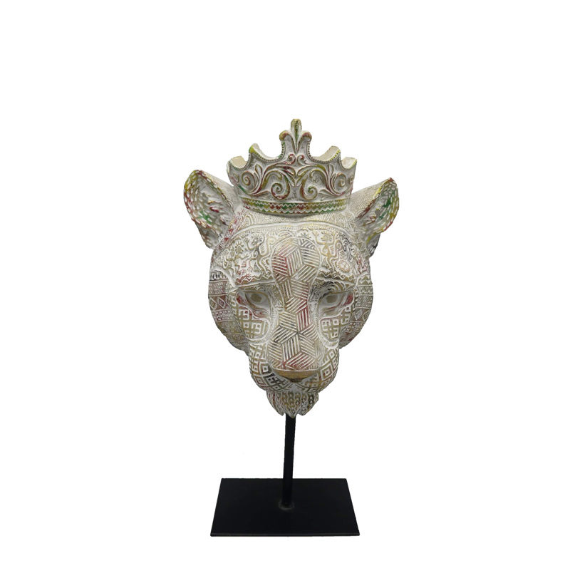 Φιγούρα Κεφάλι Λεοπάρδαλη Πολυρεζίν Πολύχρωμο 31.2εκ FI