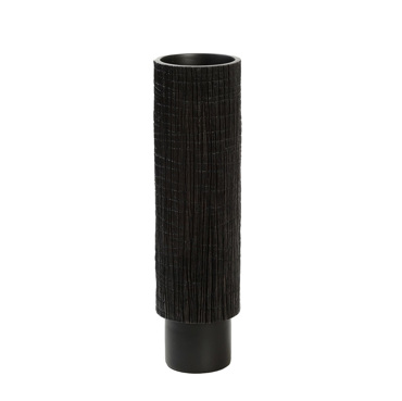 Βάζο Resin Ανάγλυφο Μαύρο Φ12x47.5cm FIK132 Espiel