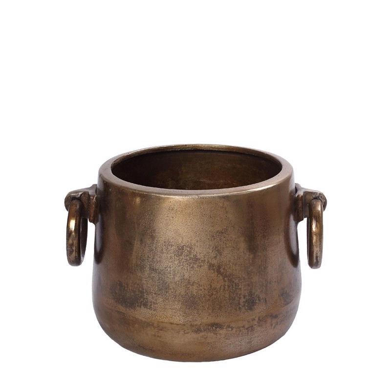 Σαμπανιέρα Αλουμινίου Μπρονζέ με Λαβές 26x20x17cm FLA316 Espiel