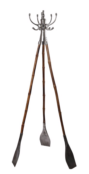 Καλόγερος ''Κουπιά'' 10 Θέσεων Αλουμινίου Ασημί/Φυσικός Φ100x200cm FLA327 Espiel