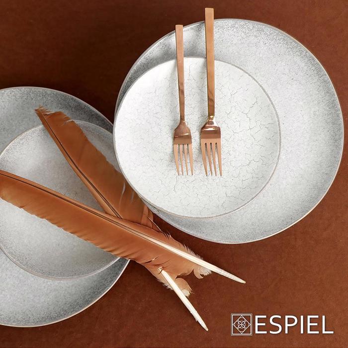Πιατέλα ''ETNA OFF WHITE'' Stoneware Γκρι 36x27x3cm FRL209K1 Espiel Piatela ''ETNA OFF WHITE'' Stoneware Ggri 36x27x3cm FRL209K1 Espiel