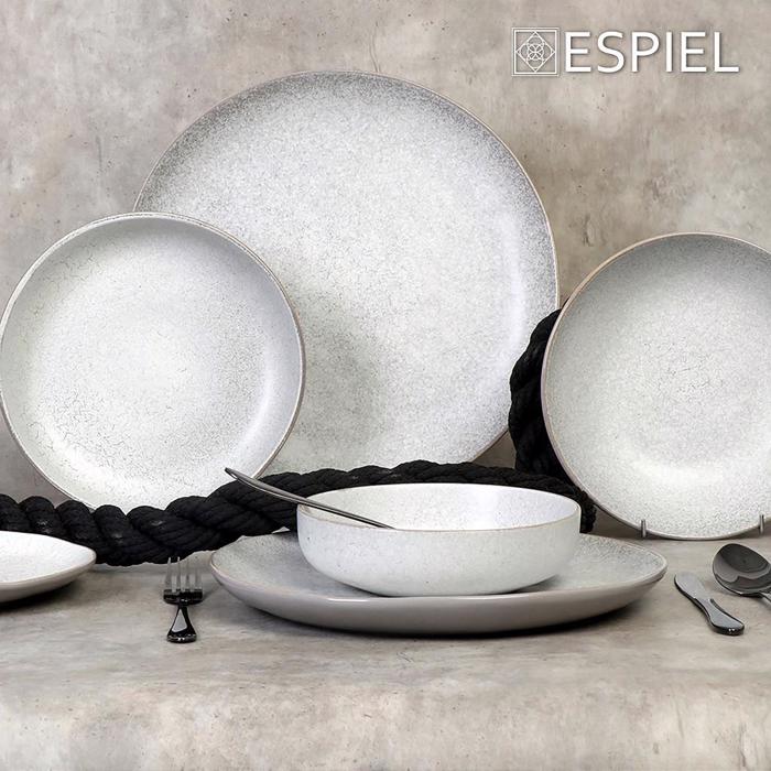 Πιατέλα ''ETNA OFF WHITE'' Stoneware Γκρι 36x27x3cm FRL209K1 Espiel Piatela ''ETNA OFF WHITE'' Stoneware Ggri 36x27x3cm FRL209K1 Espiel