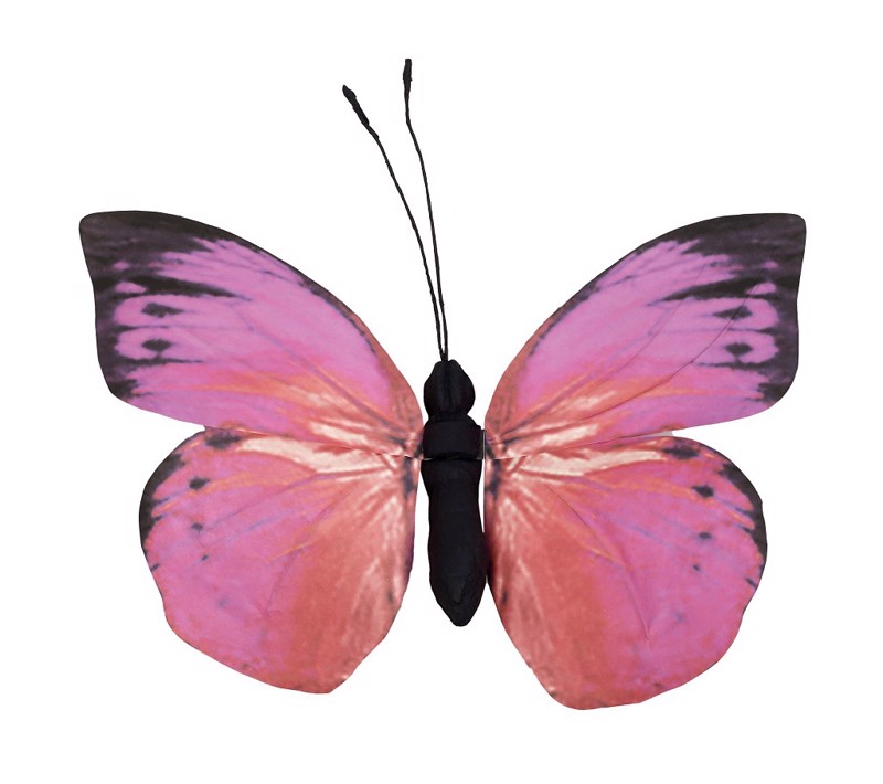 Διακοσμητικό Τοίχου Πεταλούδα Χάρτινο Ροζ 80Χ70Χ7εκ FTE