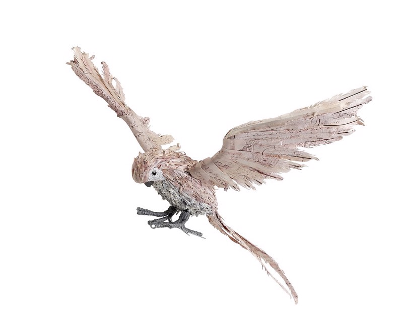 Επιτραπέζιο Διακοσμητικό 'Παπαγάλος' Χάρτινο Ροζ 58Χ11Χ