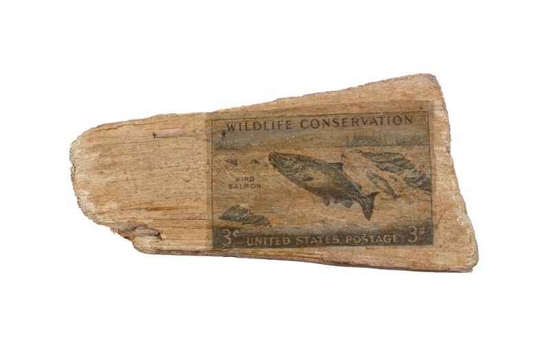 Επιτραπέζιο Διακοσμητικό από Ξύλο με Σχέδιο 'Σολωμός' 1