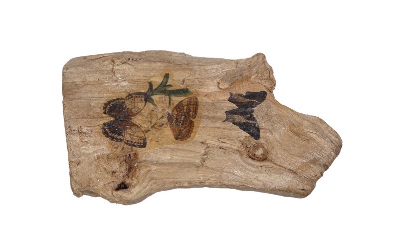 Επιτραπέζιο Διακοσμητικό από Ξύλο με Σχέδιο Πεταλούδες 