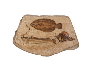 Επιτραπέζιο Διακοσμητικό από Ξύλο με Σχέδιο Ψάρια 20Χ12Χ4.5εκ FTE348K6 Espiel