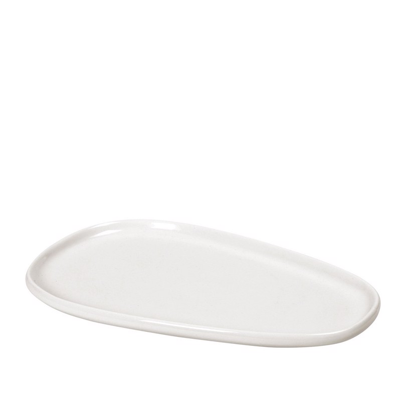 Πιατέλα Ρηχή Τριγωνική ''SIDERS'' Πορσελάνης Ivory 37x24x2cm FUK122K2 Espiel