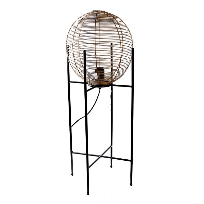 Φωτιστικό Δαπέδου Μονόφωτο Μεταλλικό Χρυσό Ε27 Φ30x80cm