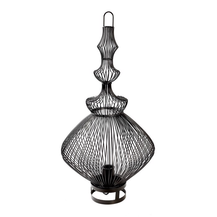 Epitrapezio Fotistiko Monofoto Metalliko Mavro E27 F35x62cm FUT410 Espiel