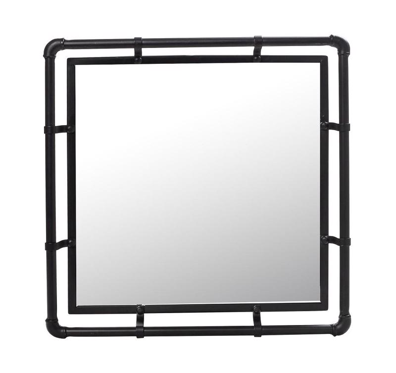 Καθρέπτης Μεταλλικός Τετράγωνος Μαύρος 40εκ GAR112 Espiel