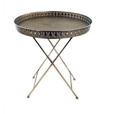 Τραπεζάκι Στρογγυλό Μεταλλικό 51.5x65.5cm GLD103 Espiel