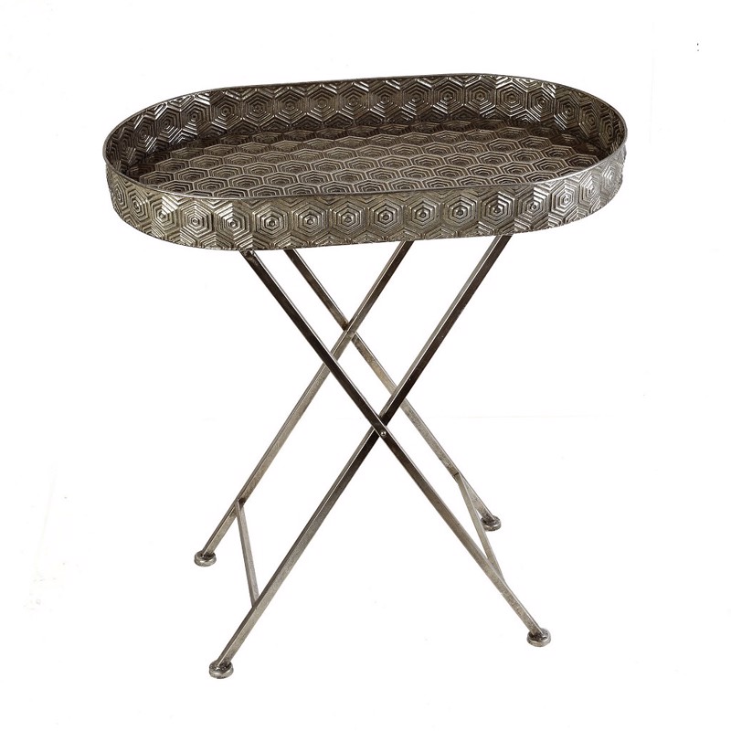 Έπιπλα σαλονιού agiovlasitishome - ΣΗΜΑΝΤΙΚΟ: Σε περίπτωση διαφοράς τιμής από το κατάστημα ισχύει παντα και μόνο η τιμή του καταστήματος Τραπεζάκι Οβάλ Μεταλλικό 65x39.5x70.5cm GLD104 Espiel