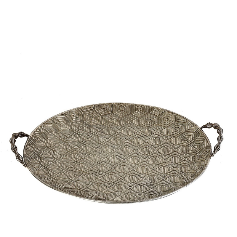 Δίσκος Μεταλλικός με Λαβή 45x40x7cm GLD107 Espiel