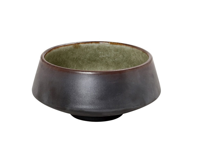 Bol Koniko ''PEBBLE'' Porselanis Kafe/Prasino F15x7cm GMT103K2 Espiel