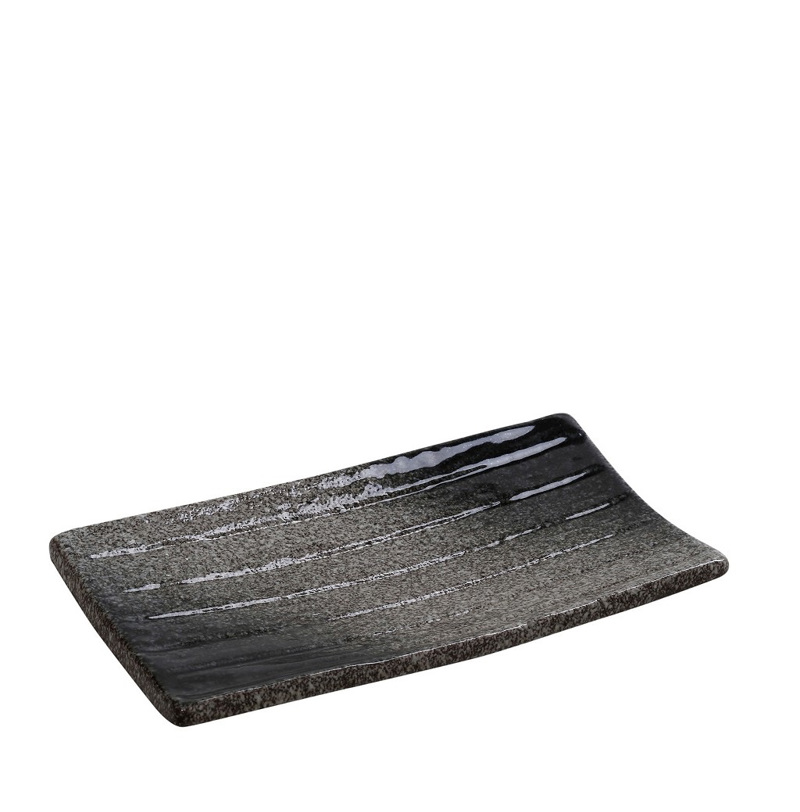 ΠΙΑΤΕΛΑ 'KENYA' ΟΡΘΟΓΩΝΙΑ STONEWARE ΣΚΟΥΡΟ ΓΚΡΙ 21,5x12