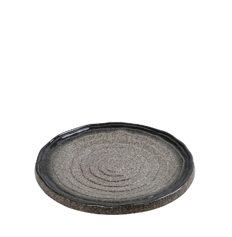 Πιάτο Φρούτου 'Kenya' Stoneware Σκούρο Γκρι Φ21.2X2.8cm