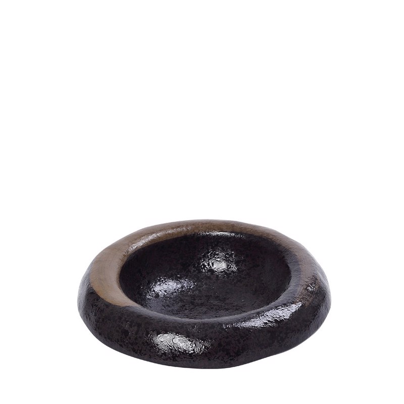 Μπωλ από Stoneware ''FUSION'' Καφέ Σκούρο Ματ Φ15.8x4.8