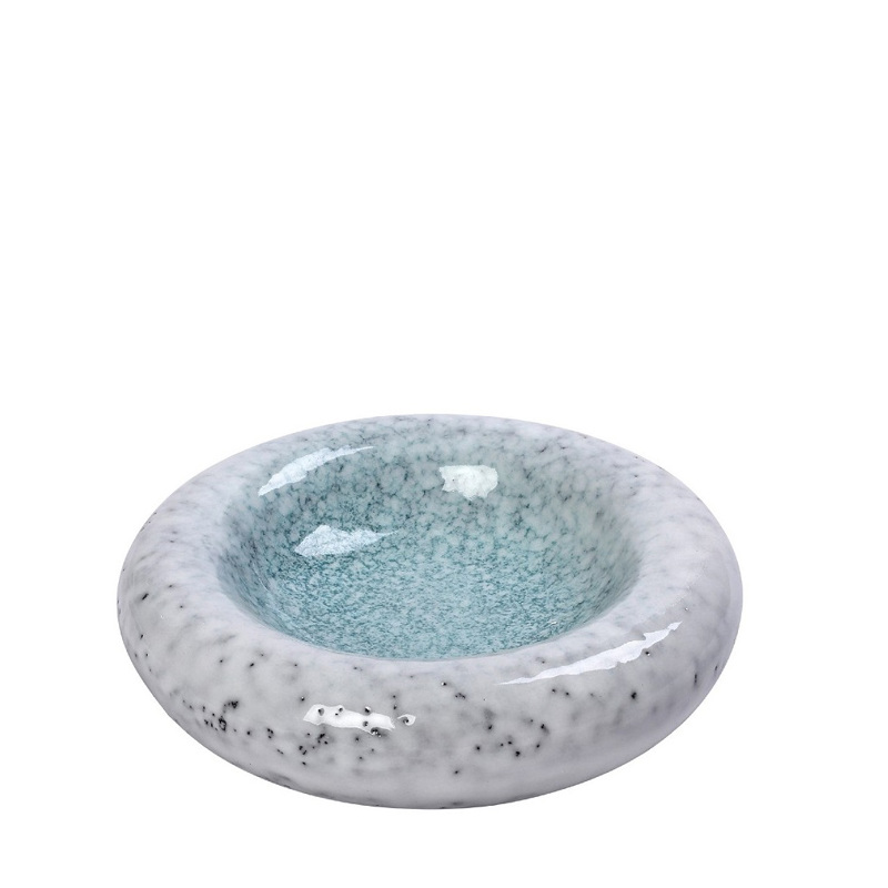 Πιάτο Ρηχό ''FUSION'' Stoneware Λευκό/Πράσινο Φ20.3x5cm