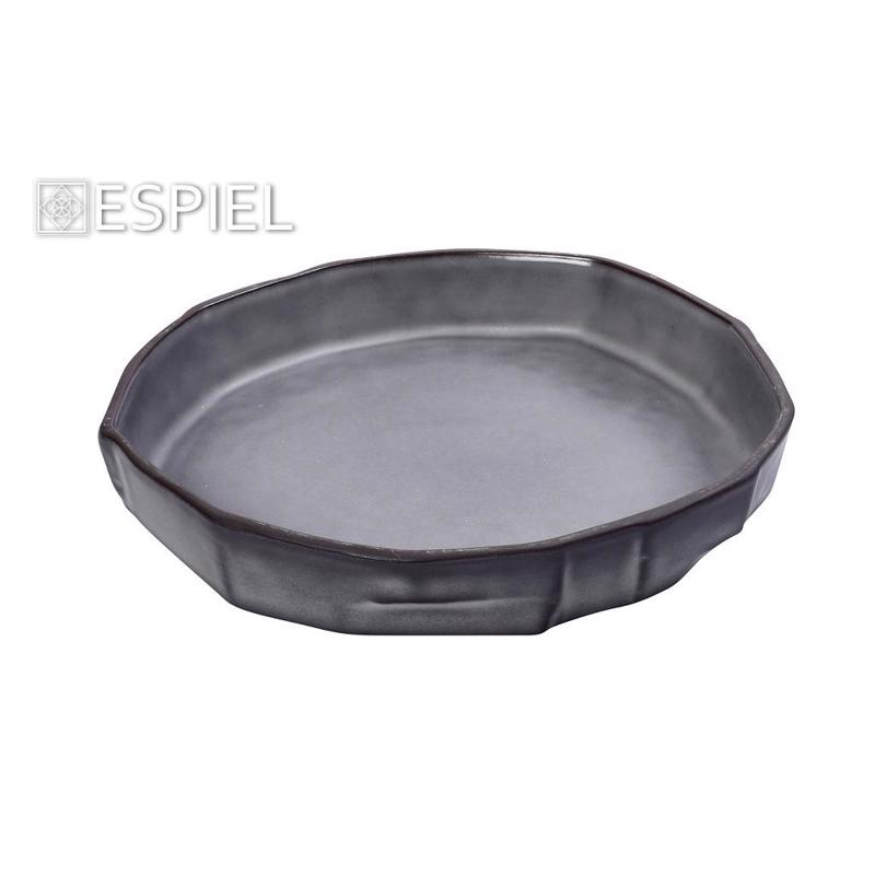 Πιάτο Ρηχό ''ICEBERG'' Stoneware Γκρι Ματ Φ14.5x4.2cm G