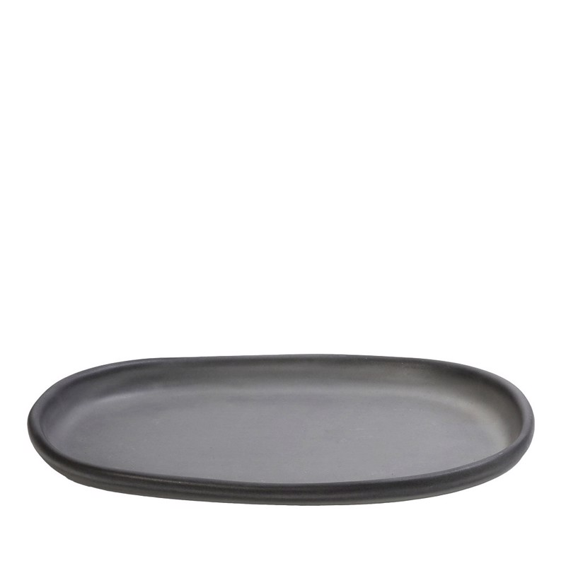 Υαλικά agiovlasitishome - ΣΗΜΑΝΤΙΚΟ: Σε περίπτωση διαφοράς τιμής από το κατάστημα ισχύει παντα και μόνο η τιμή του καταστήματος Πιάτο Οβάλ ''CANYON'' Stoneware Γκρι Σκούρο 31x19x2.8cm