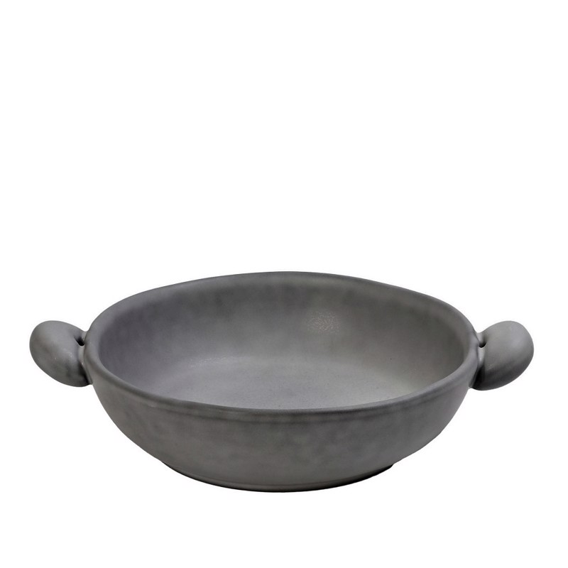 Μπωλ με Λαβές ''CANYON'' Stoneware Γκρι Σκούρο 25x18x8c
