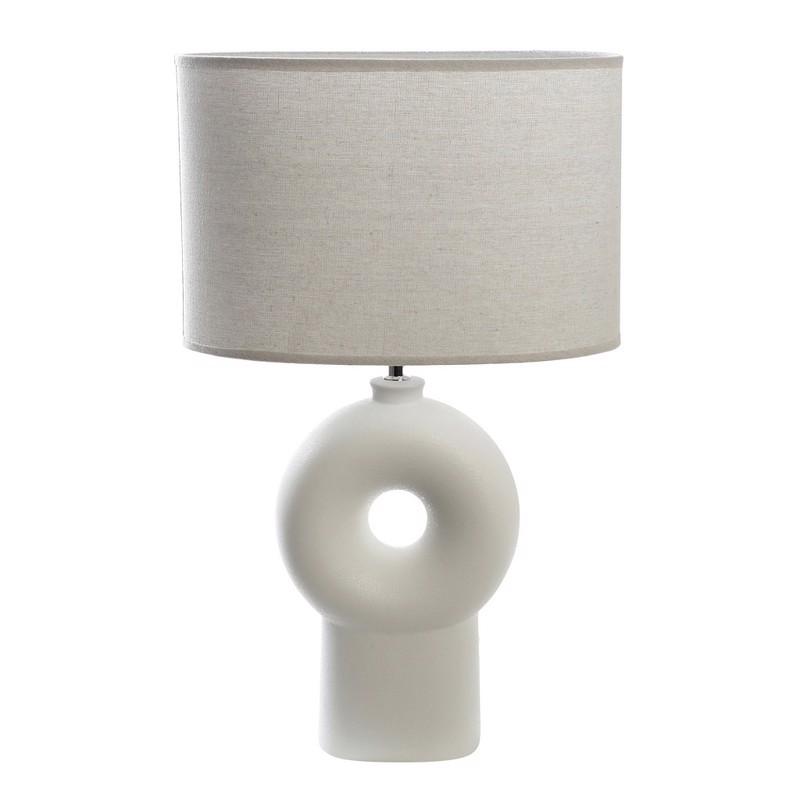 Espiel - ΣΗΜΑΝΤΙΚΟ: Σε περίπτωση διαφοράς τιμής από το κατάστημα ισχύει παντα και μόνο η τιμή του καταστήματος Επιτραπέζιο Φωτιστικό Μονόφωτο Κεραμικό Λευκό Ε27 37x19