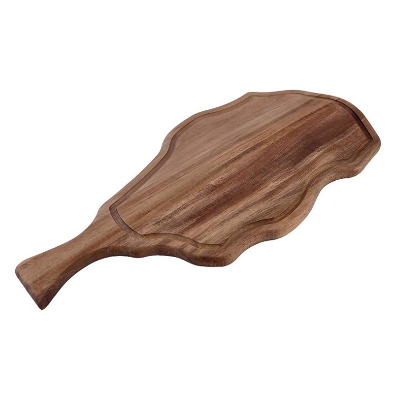 Πλατώ Σερβιρίσματος Ξύλινο Φυσικό με Λαβή 49x23x1.8cm H