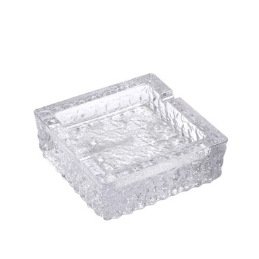 Σταχτοδοχείο Τετράγωνο Σκαλιστό Γυάλινο 13x13x4.7cm HOZ5443 Espiel