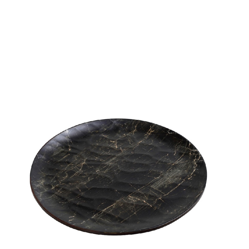 Υαλικά agiovlasitishome - ΣΗΜΑΝΤΙΚΟ: Σε περίπτωση διαφοράς τιμής από το κατάστημα ισχύει παντα και μόνο η τιμή του καταστήματος Espiel Black Wood Πιάτο Ρηχό Hybrid Στρογγ. 23εκ HWM744