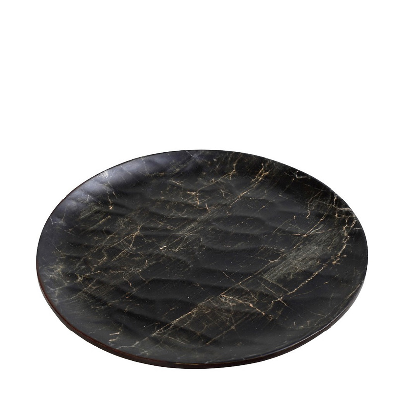 Υαλικά agiovlasitishome - ΣΗΜΑΝΤΙΚΟ: Σε περίπτωση διαφοράς τιμής από το κατάστημα ισχύει παντα και μόνο η τιμή του καταστήματος Espiel Black Wood Πιάτο Ρηχό Hybrid Στρογγ. 28εκ HWM746