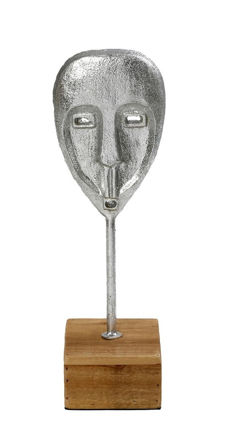 Espiel Επιτραπέζια Φιγούρα ''Κεφάλι'' Ασημί 10Χ10Χ36εκ 