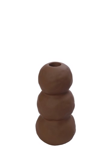 Κηροπήγιο Κεραμικό Καφέ Φ8.3x16.5cm KLA322K4 Espiel