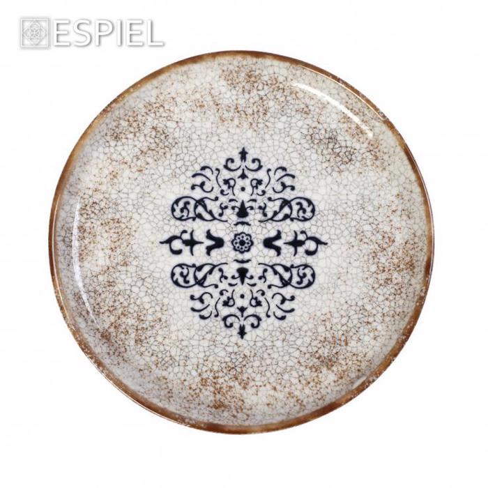 Piato Nordic/Step Rixo ''MOSAICO'' Porselanis Bez/Mple F21x1.5cm KNJ130K6 Espiel