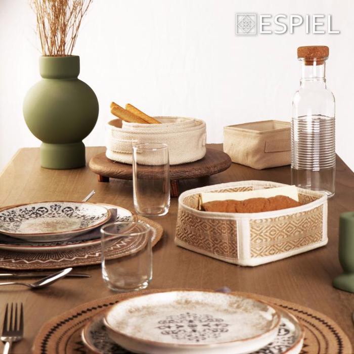 Piato Nordic/Step Rixo ''MOSAICO'' Porselanis Bez/Mple F21x1.5cm KNJ130K6 Espiel