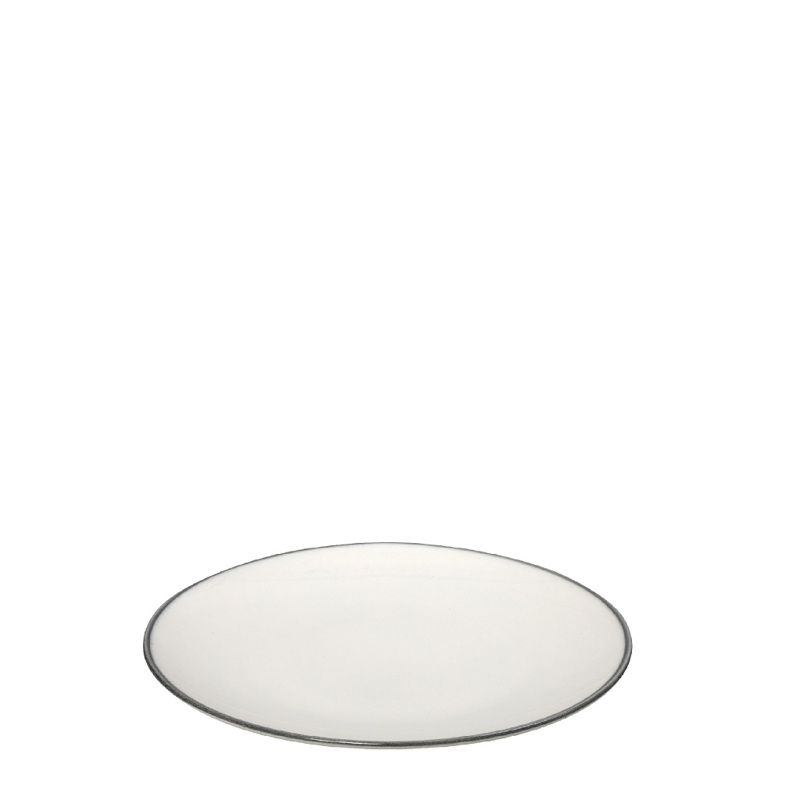 Πιάτο Ρηχό ''Nautica'' Πορσελάνης Γκρί Φ21x2.5cm KNZ106