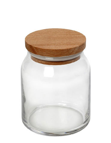 Γυάλινο Δοχείο με Ξύλινο Καπάκι 10Χ11εκ 610cc KOP102K6 Espiel