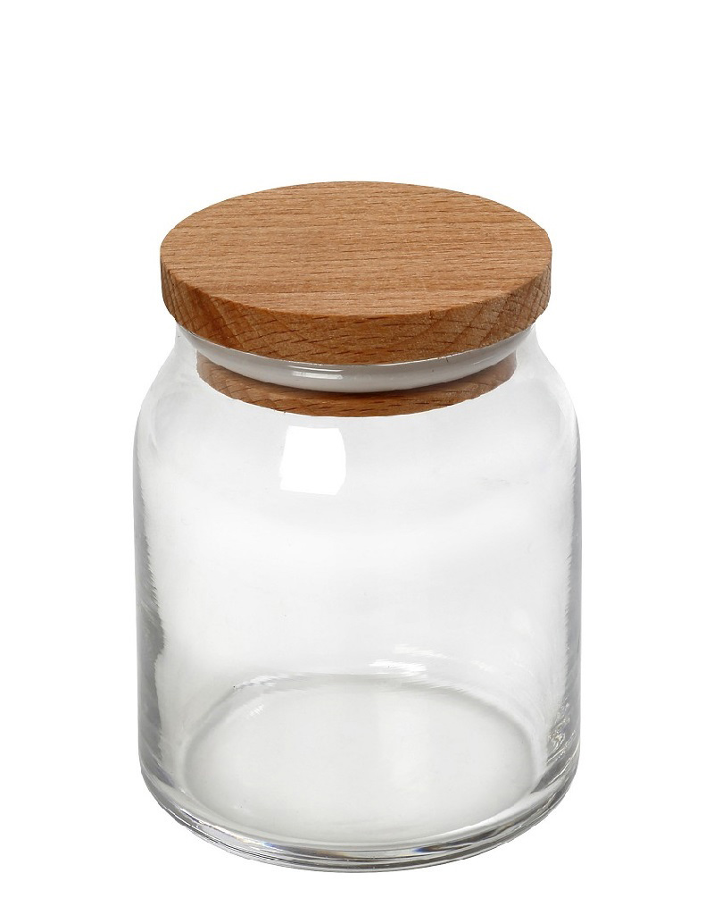 Διακοσμητικά και αξεσουαρ κουζίνας agiovlasitishome - ΣΗΜΑΝΤΙΚΟ: Σε περίπτωση διαφοράς τιμής από το κατάστημα ισχύει παντα και μόνο η τιμή του καταστήματος Γυάλινο Δοχείο με Ξύλινο Καπάκι 10Χ11εκ 610cc KOP102K6
