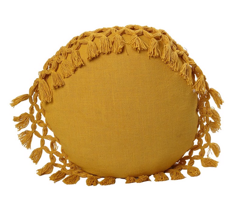 Μαξιλάρια διακοσμητικά agiovlasitishome - ΣΗΜΑΝΤΙΚΟ: Σε περίπτωση διαφοράς τιμής από το κατάστημα ισχύει παντα και μόνο η τιμή του καταστήματος Διακοσμητικό Μαξιλάρι Κίτρινο με Γέμιση Φ46x15cm KUF106