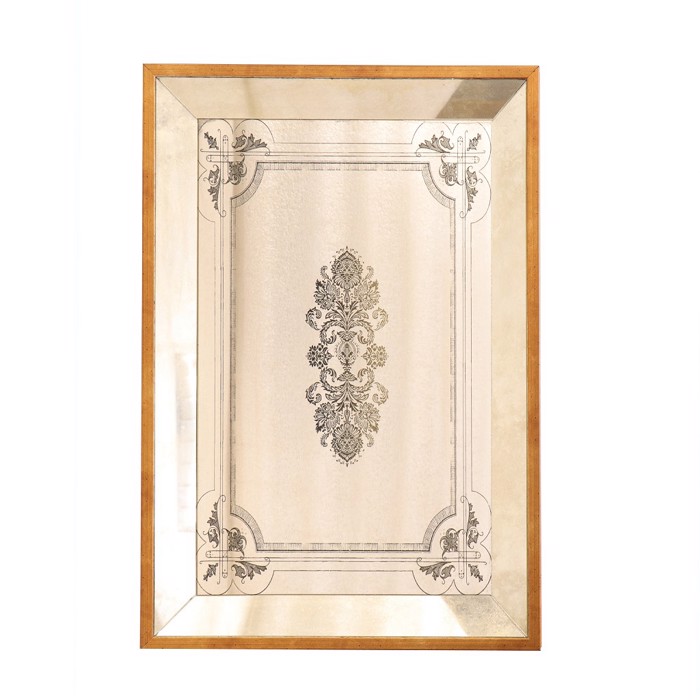 Kathreftis Orthognios Polurezin me Sxedio Xruso Antike 36X50.5ek. MAF118 Espiel