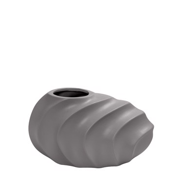 Βάζο Κεραμικό Ασύμμετρο Γκρι 25x14x14cm MIG115 Espiel