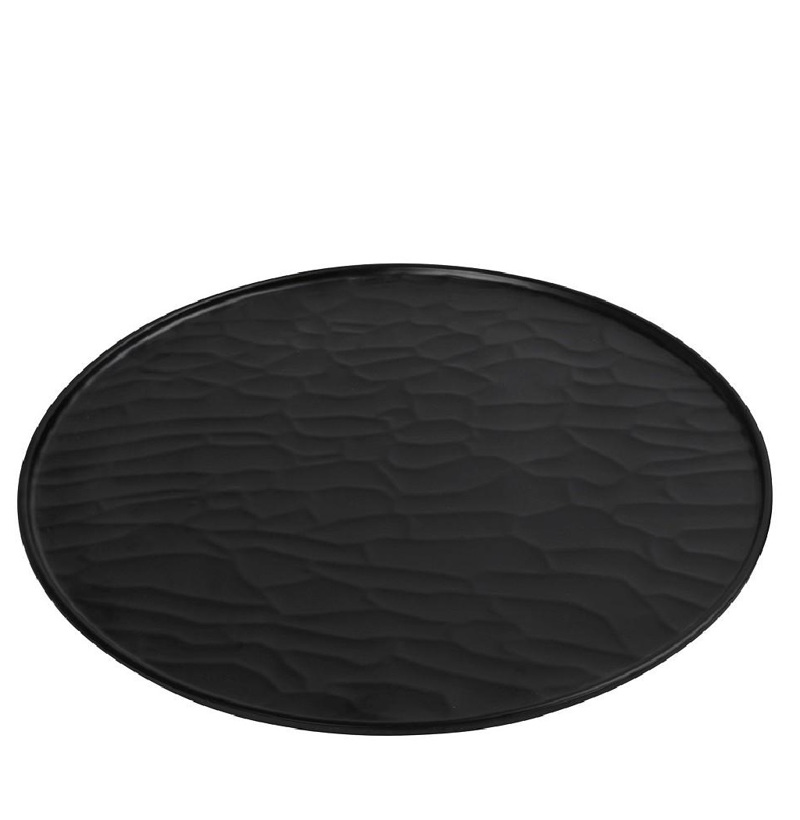 Black Πιάτο Pizza 35εκ Wavy Matte Μελαμίνης MLB335K18-6